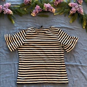 J. Crew ruffle sleeve top